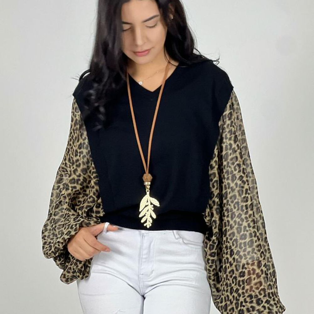 Polera Spandex Mangas Print image number 5.0