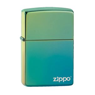 Encendedor Zippo High Polish Teal Logo Vede Zp49191zl