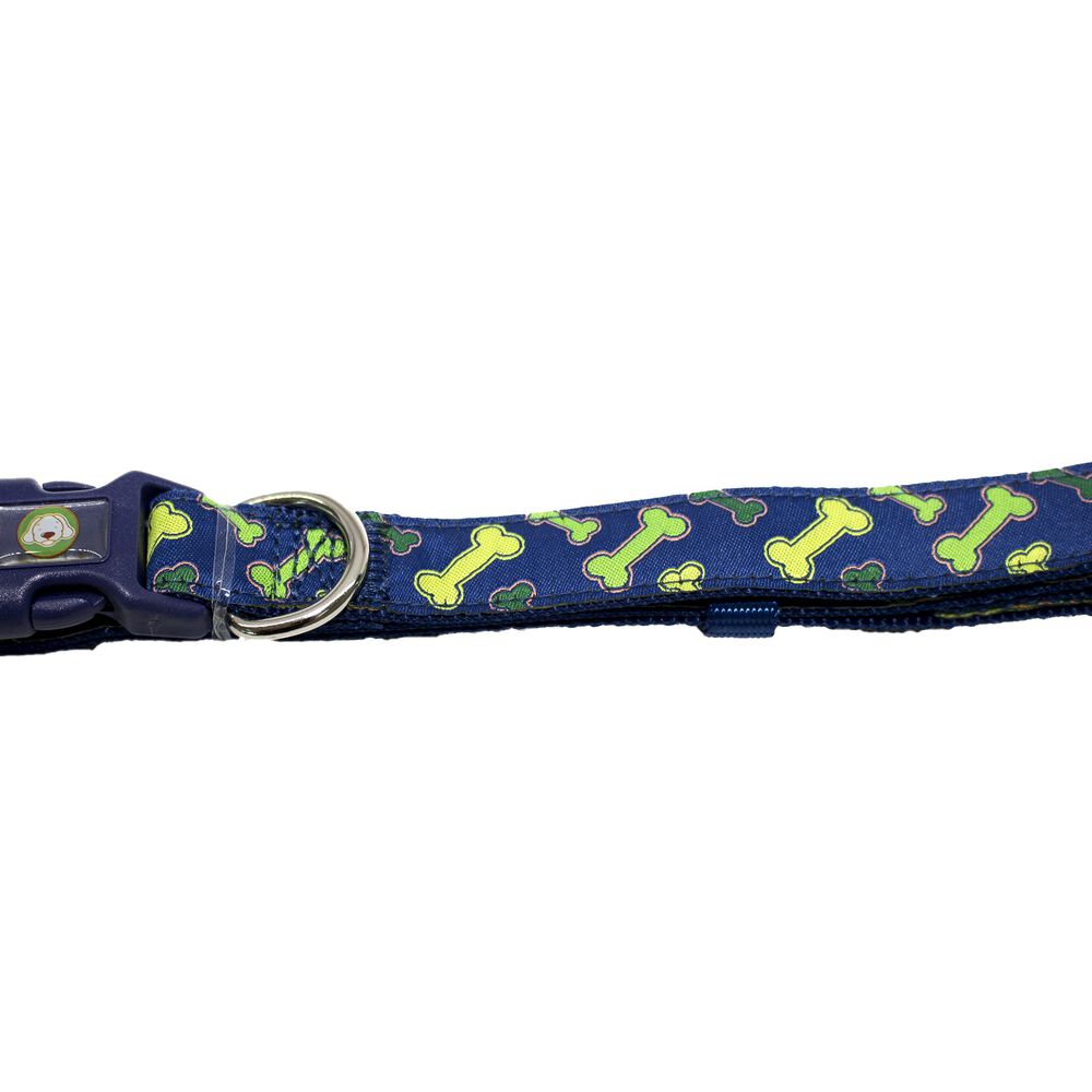 Collar Huesos Perro Xs Azul Mascan image number 0.0