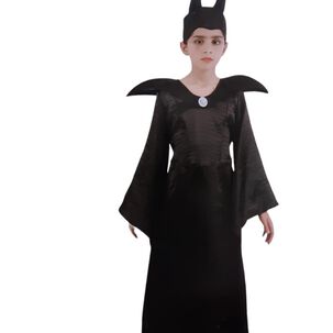 Disfraz Malefica Niña Colo Negro Liso Cod.22195