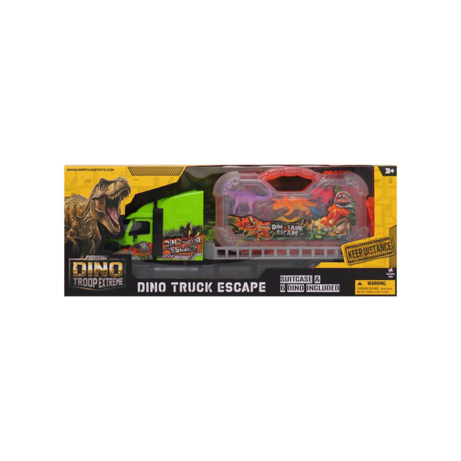 Remolque Con 6 Dino En Maleta Happy Line image number 0.0