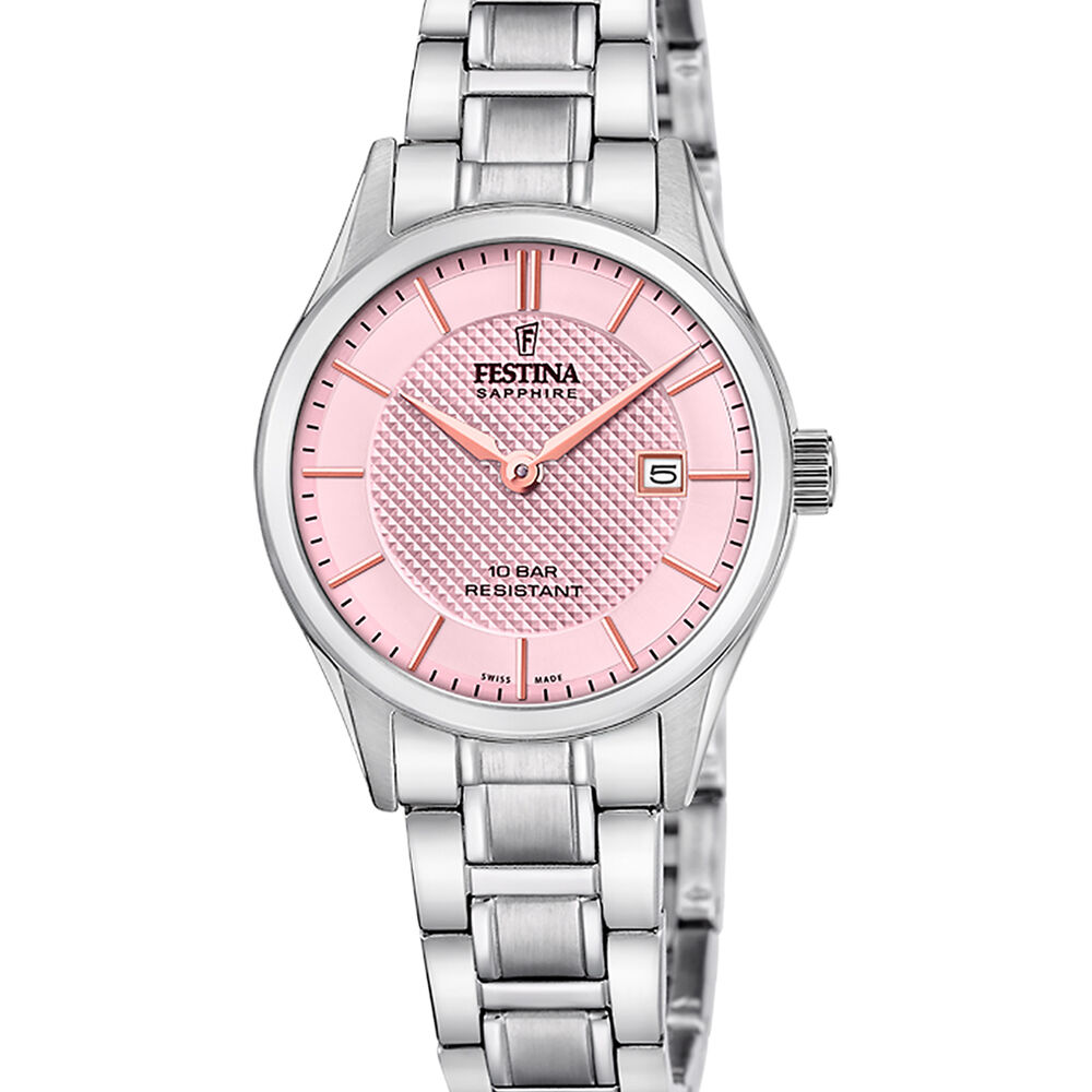 Reloj F20068/3 Festina Swiss Rosa Mujer Acero Clásico image number 0.0