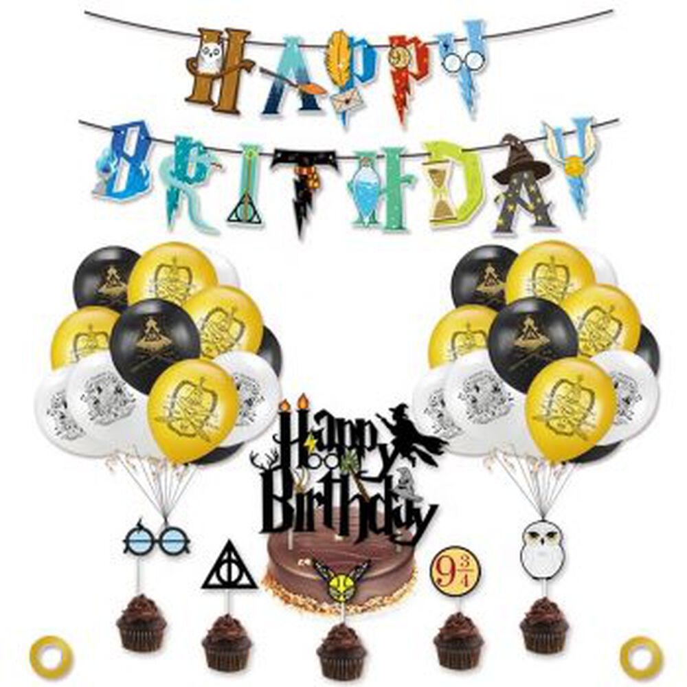 Pack Cumpleaños Harry Potter Globos Toppers Cinta Y Mas image number 2.0