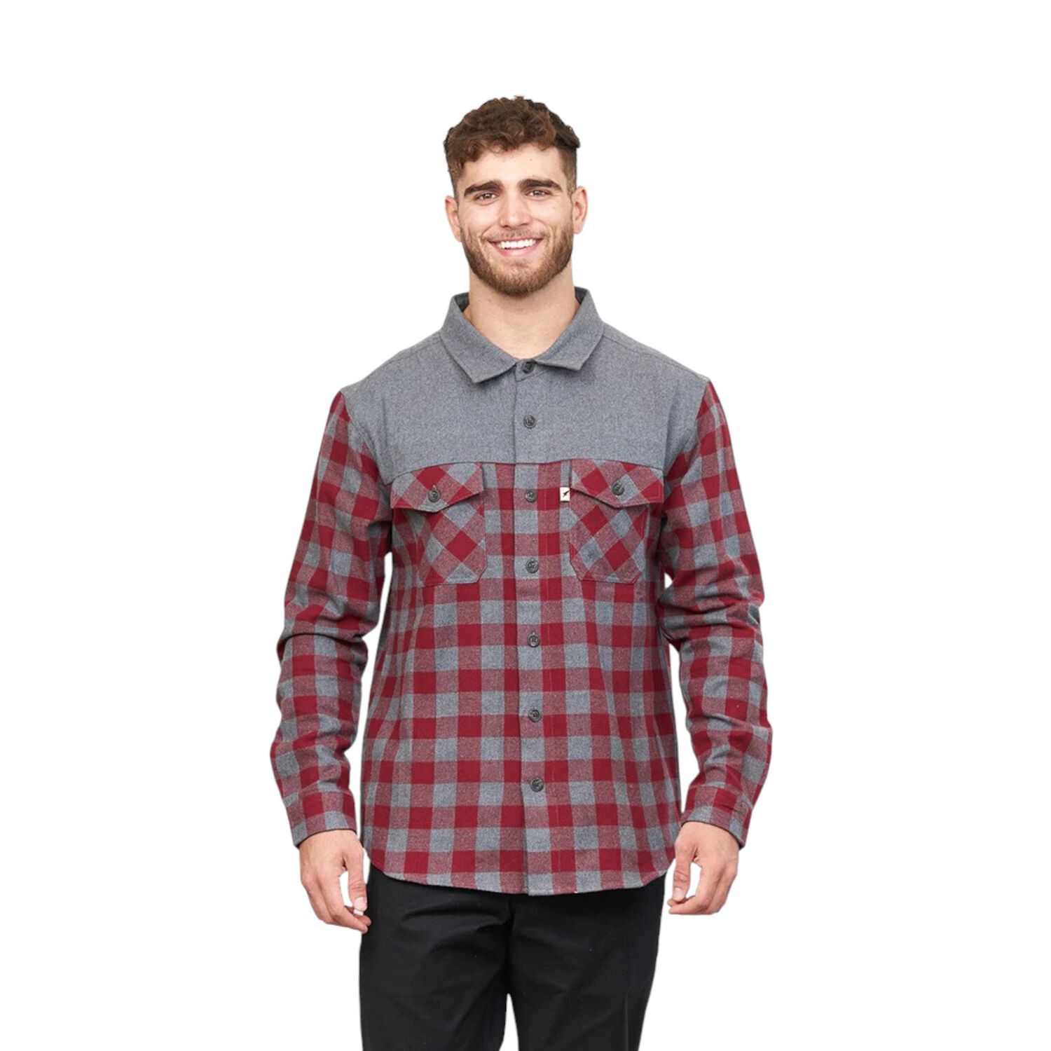 Camisa Longrider Burdeo Hombre Falcone image number 1.0