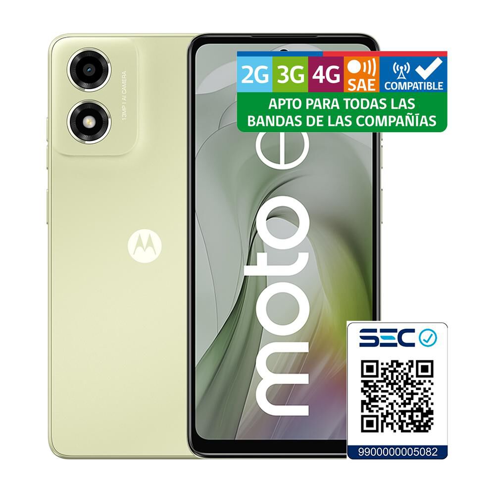 Smartphone Motorola Moto E14 / 64 GB / Verde / Liberado image number 7.0
