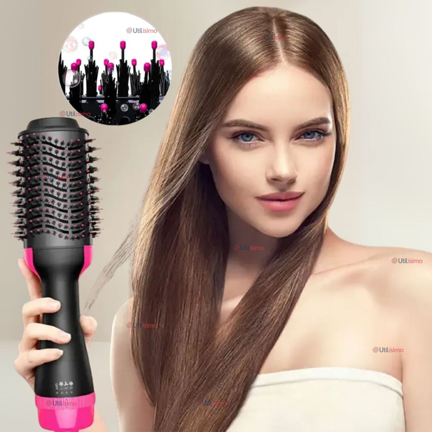 Cepillo Alisador Secador Hair Brush Pro3en1 image number 0.0