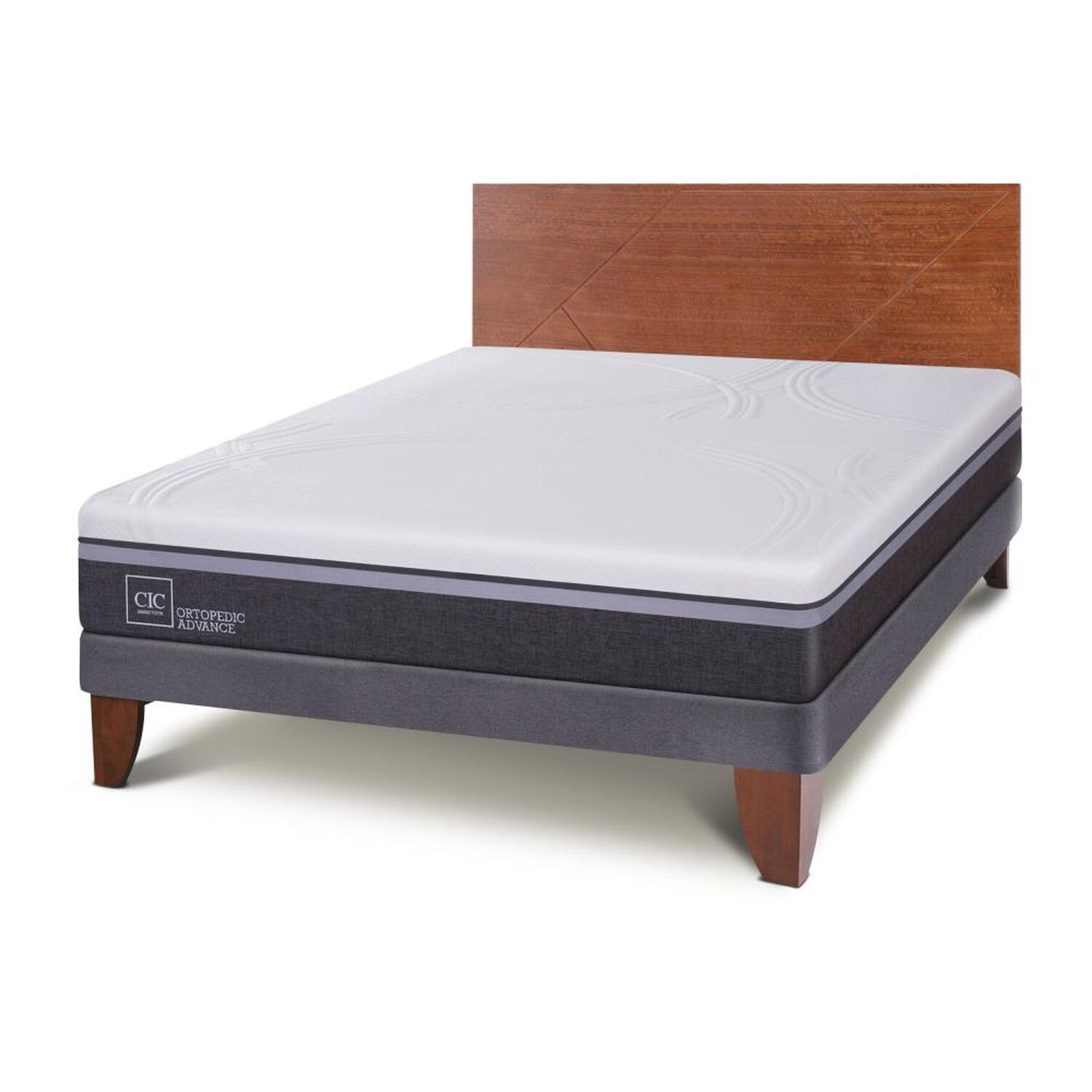 Cama Europea Cic Ortopedic Advance / 2 Plazas / Base Normal + Respaldo image number 1.0