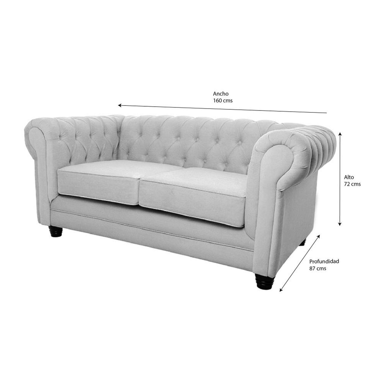 Sof&aacute; Barra Design Chesterfield / 2 Cuerpos image number 1.0