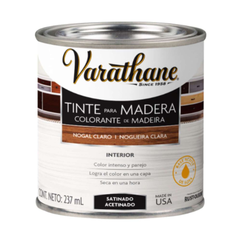 Tinte Para Madera Satinado 946ml Nogal Claro - Varathane image number 0.0