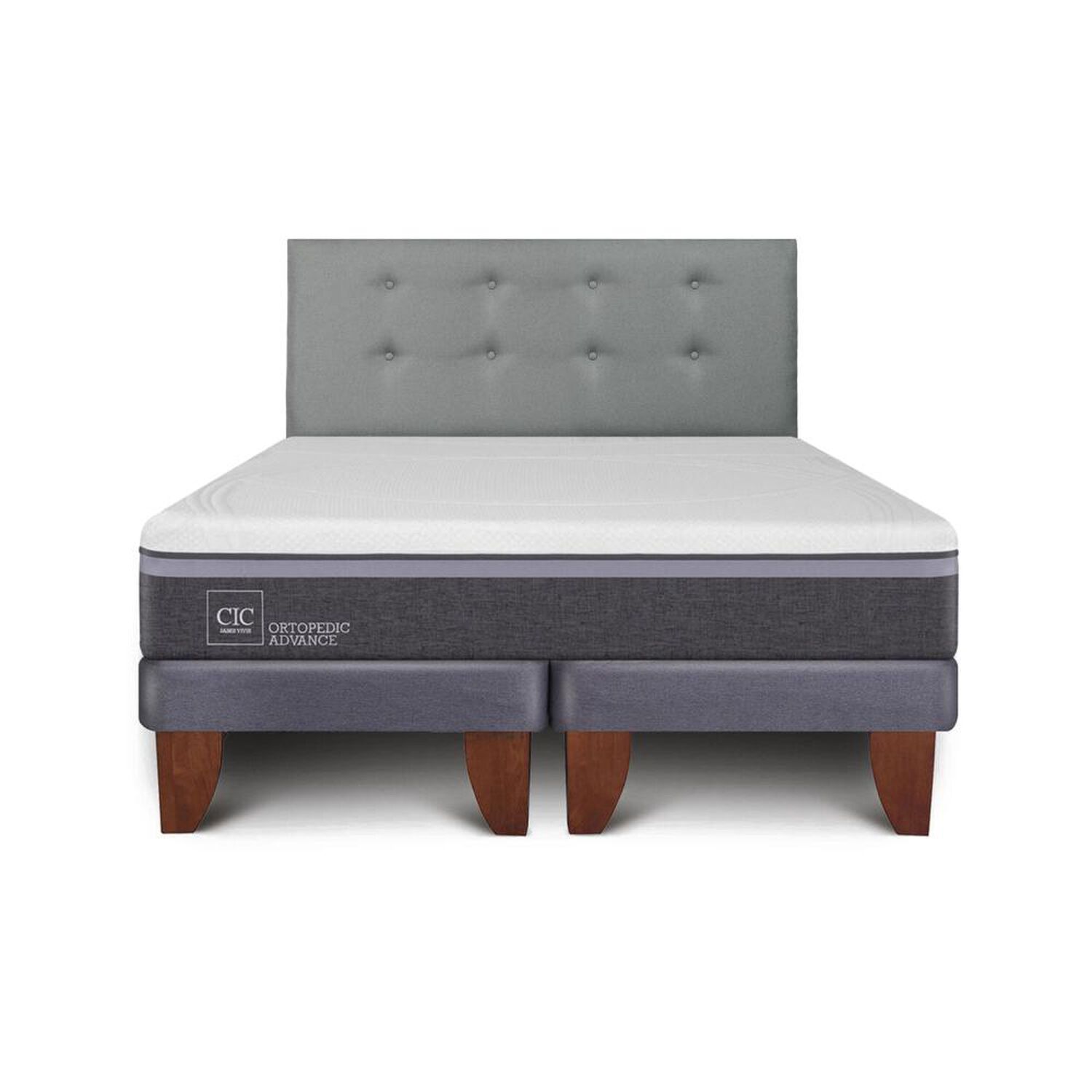 Cama Europea Cic Ortopedic Advance / 2 Plazas / Base Dividida + Respaldo image number 0.0
