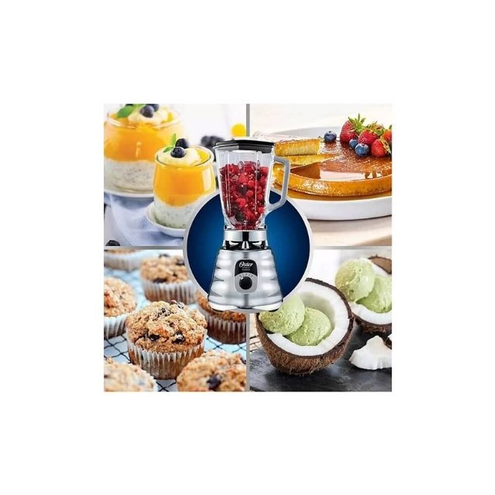 Licuadora Cl&aacute;sica Oster Cromo Con Perilla Ergon&oacute;mica De 3 Velocidades Blst4655 image number 3.0