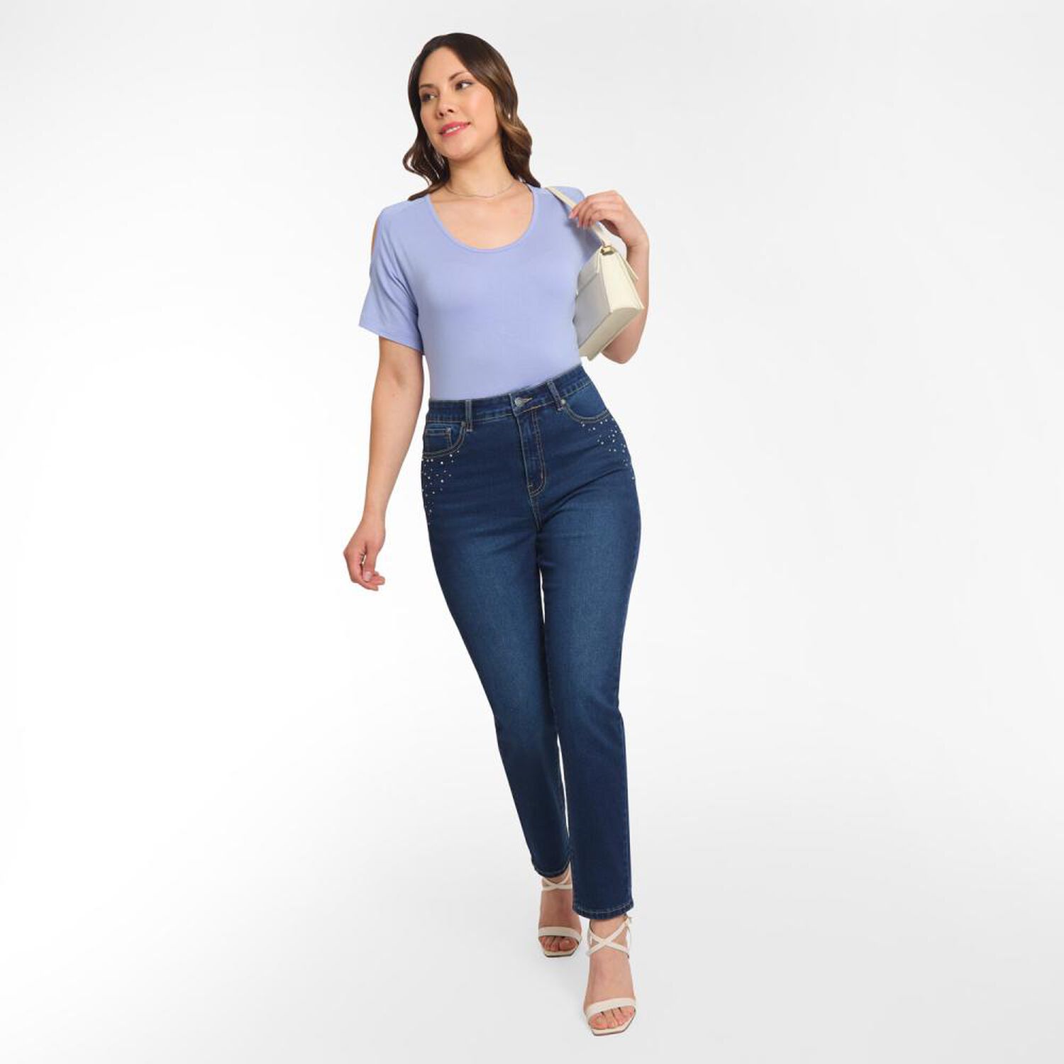 Jeans Tiro Alto Recto Mujer Sexy Large image number 1.0