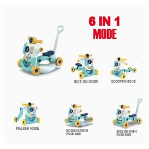 Andador Multifuncional 6 En 1 Juguete Musical Educativo Infantil Rosa