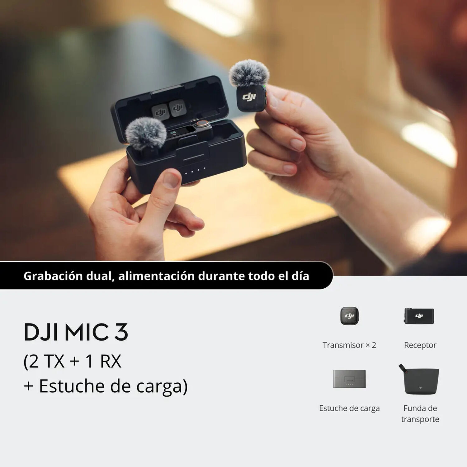 Dji Mic 3 (2 Tx + 1 Rx + Estuche De Carga) image number 7.0