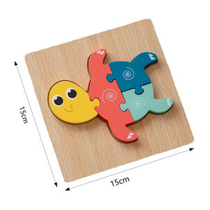 Puzzle Rompecabeza De Madera Encaje Didactico 15x15cm Ni&ntilde;os Tortuga