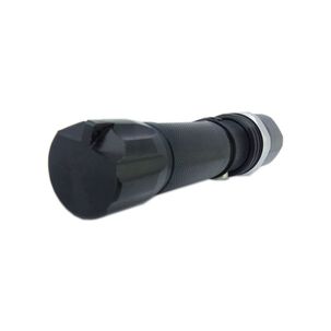 Linterna Led Tactica Caja Pvc Verde Con Zoom Y Cargador 12v Y Pilas