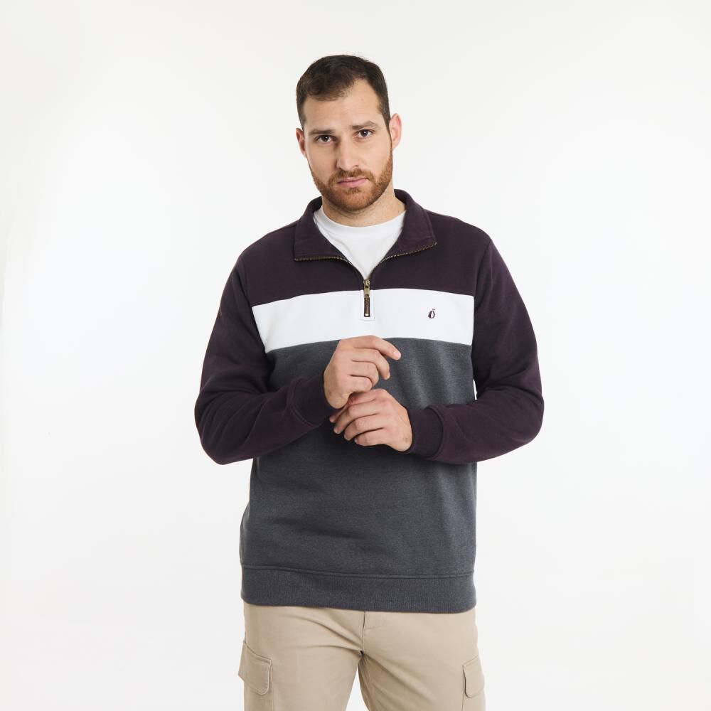 Polerón Bloque Color Regular Cuello Alto Hombre Herald image number 0.0