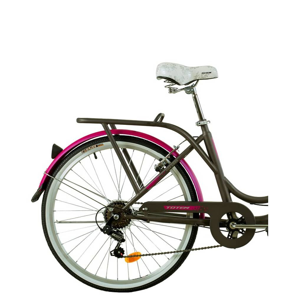 Bicicleta Totem City Dama Aro 26 Gris Con Fucsia image number 2.0