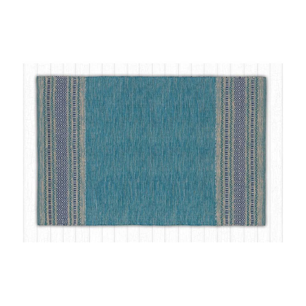 Pack Kilim Turquesa (alfombra + Pouf)150x210 image number 1.0