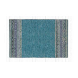 Pack Kilim Turquesa (alfombra + Pouf)150x210