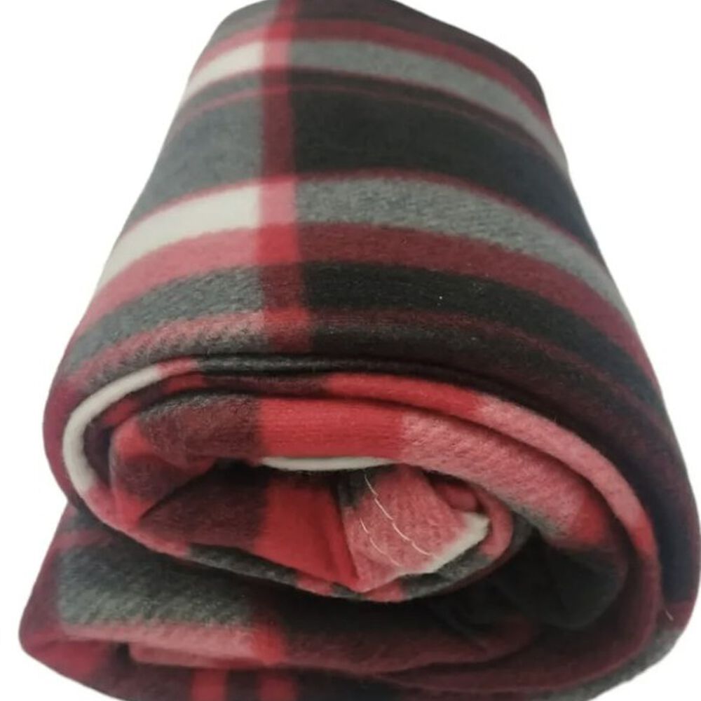 Frazada De Polar 2plazas 200x230cm Manta Estampada. Roja image number 2.0