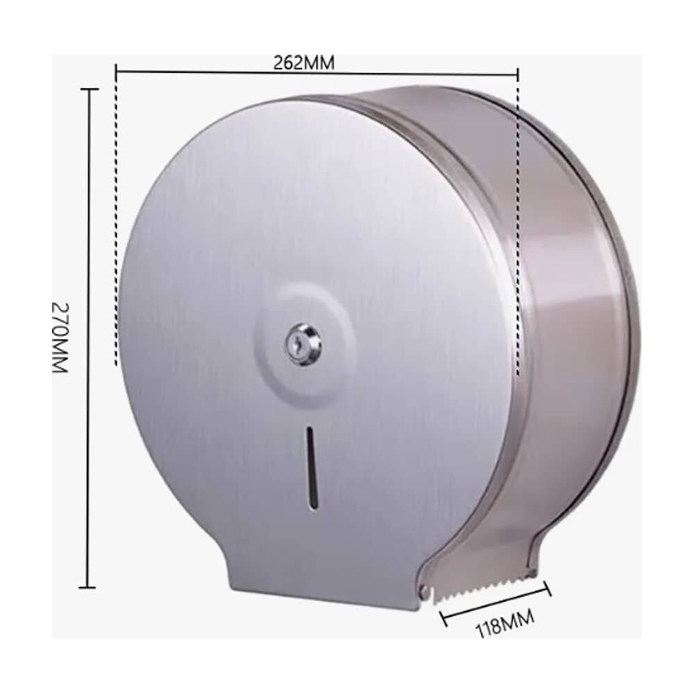 Dispensador De Papel Higi&eacute;nico Acero Inoxidable Con Llave image number 2.0