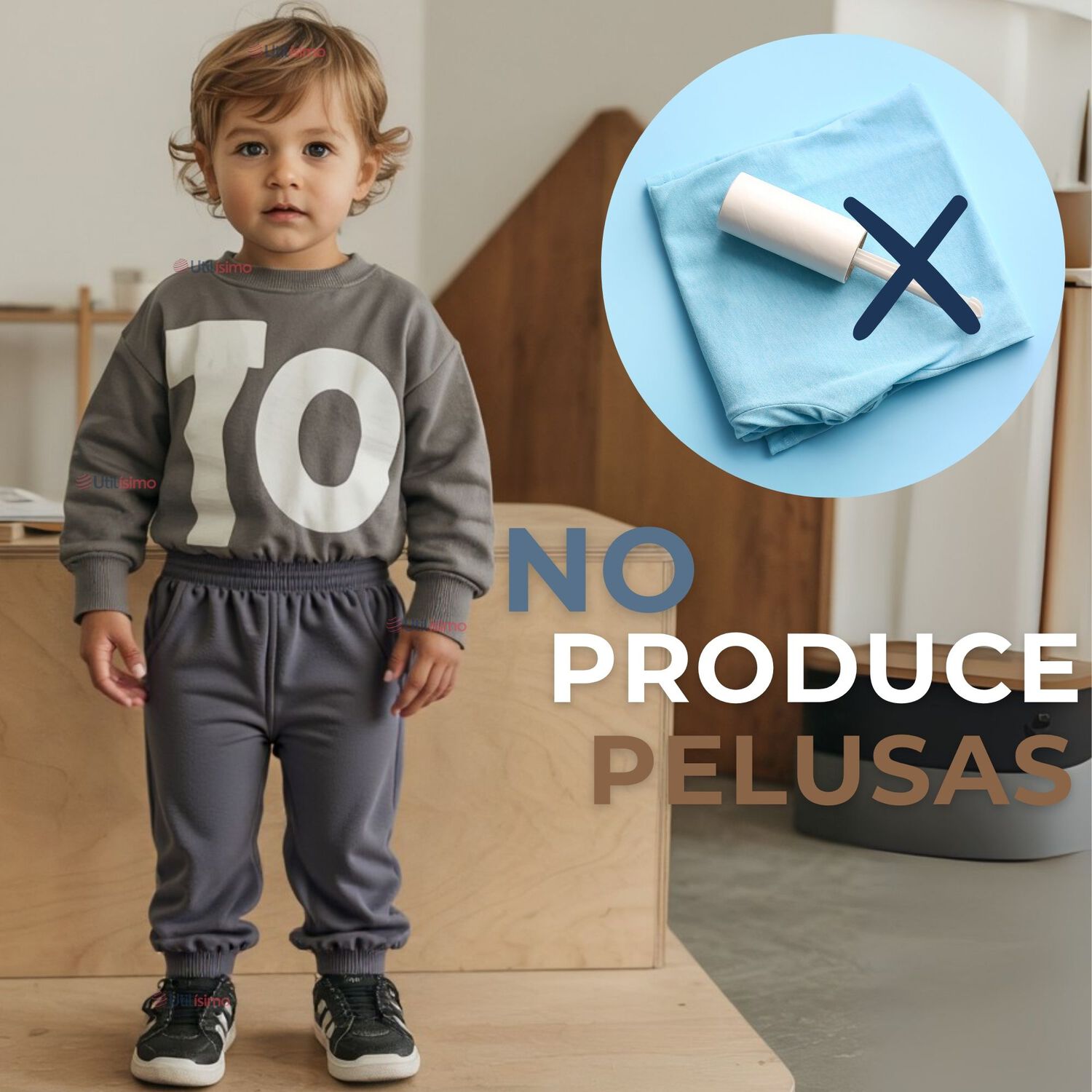 Buzo Beb&eacute; Ni&ntilde;o Forrado En Polar Gris Pantal&oacute;n image number 8.0