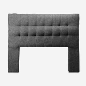 Respaldo Alicante Con Patas Tela King Gris Oscuro