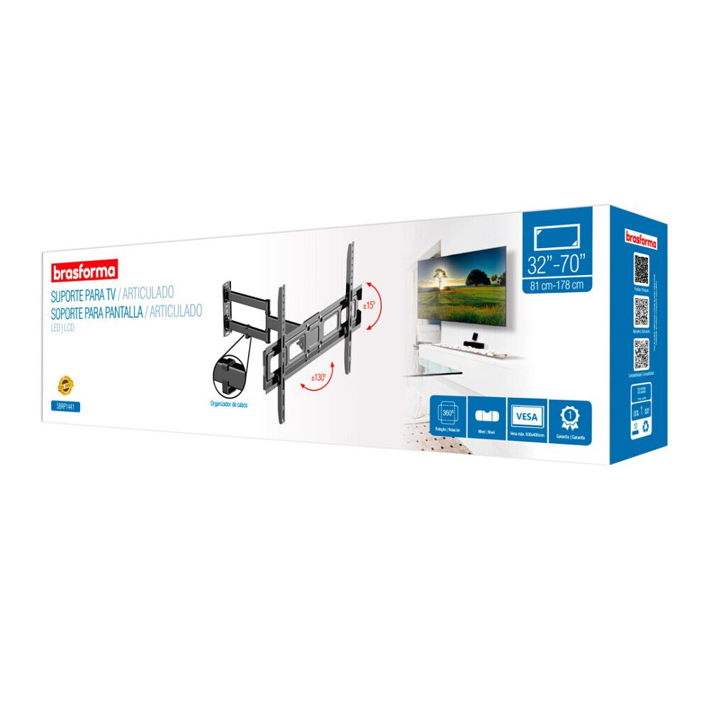 Soporte Para Tv Con Brazo De 42cm 37 A 70" 180 30kg - Sbrp1441 Brasforma image number 6.0