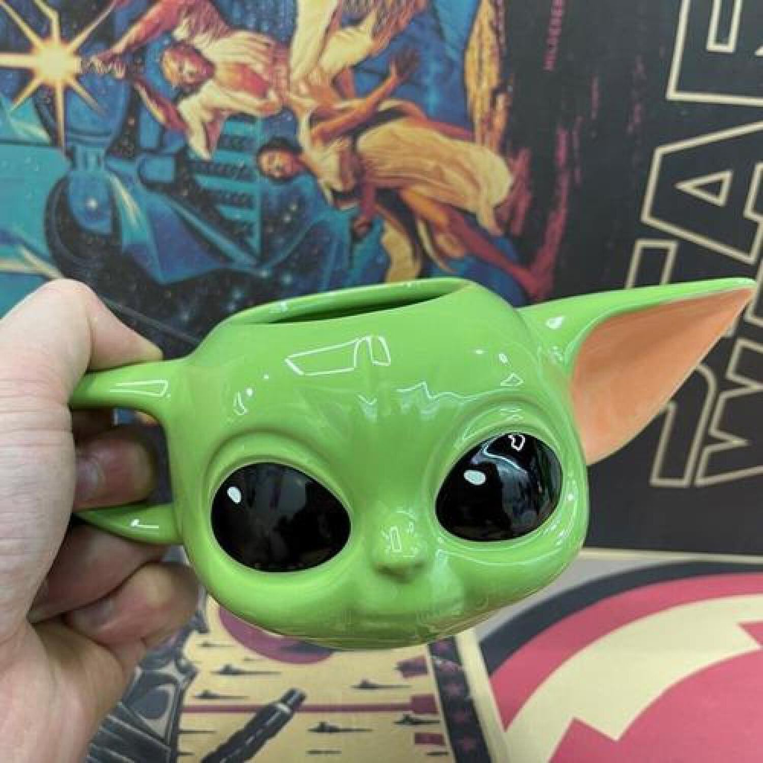 Taz&oacute;n Taza Ceramica 3d Baby Yoda Mandalorian image number 6.0