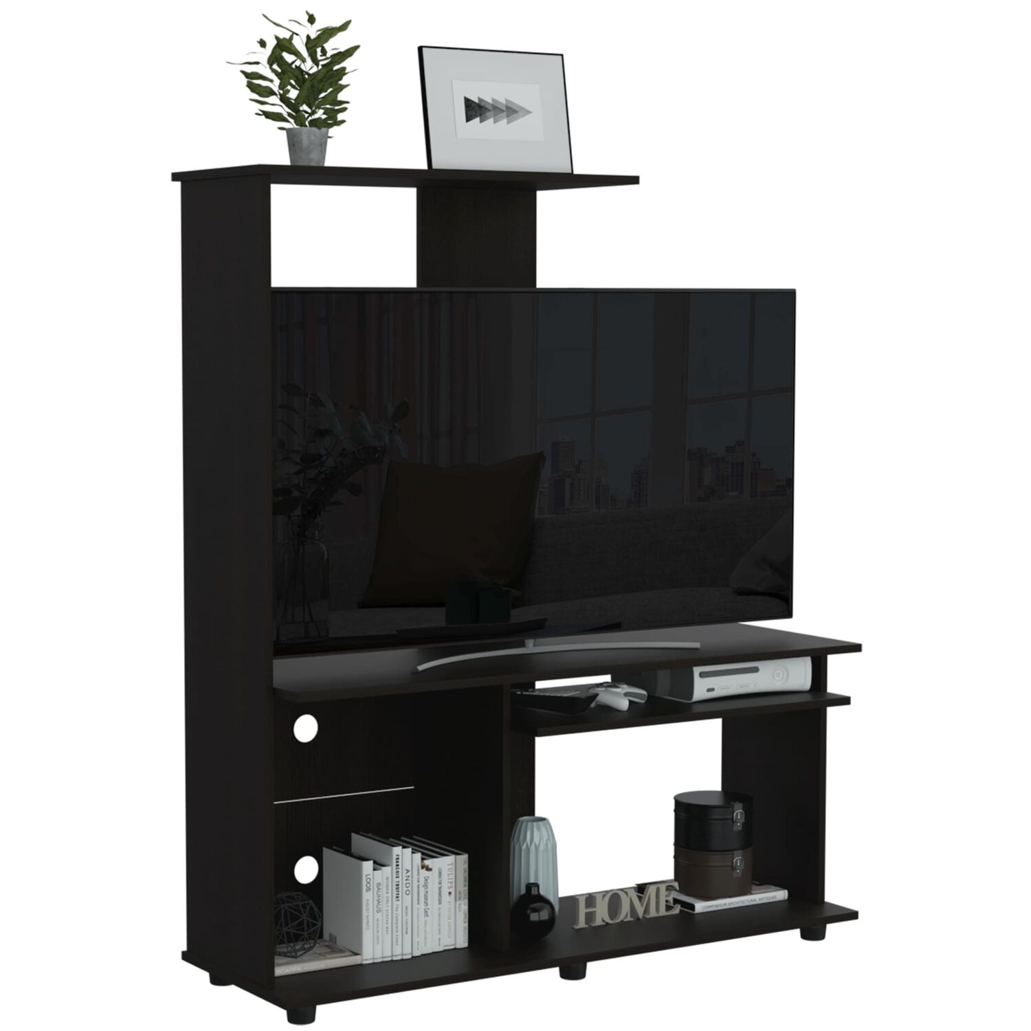 Estante Tv 50" Con 5 Repisas Fm-005n - Negro image number 1.0