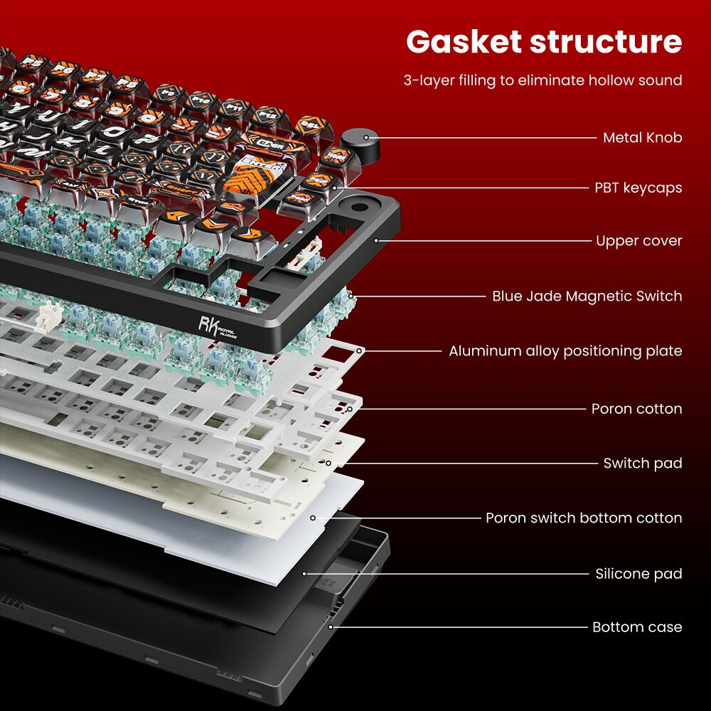 Teclado Magn&eacute;tico Gamer 75% Rk Rkm75 He - Royal Kludge image number 6.0