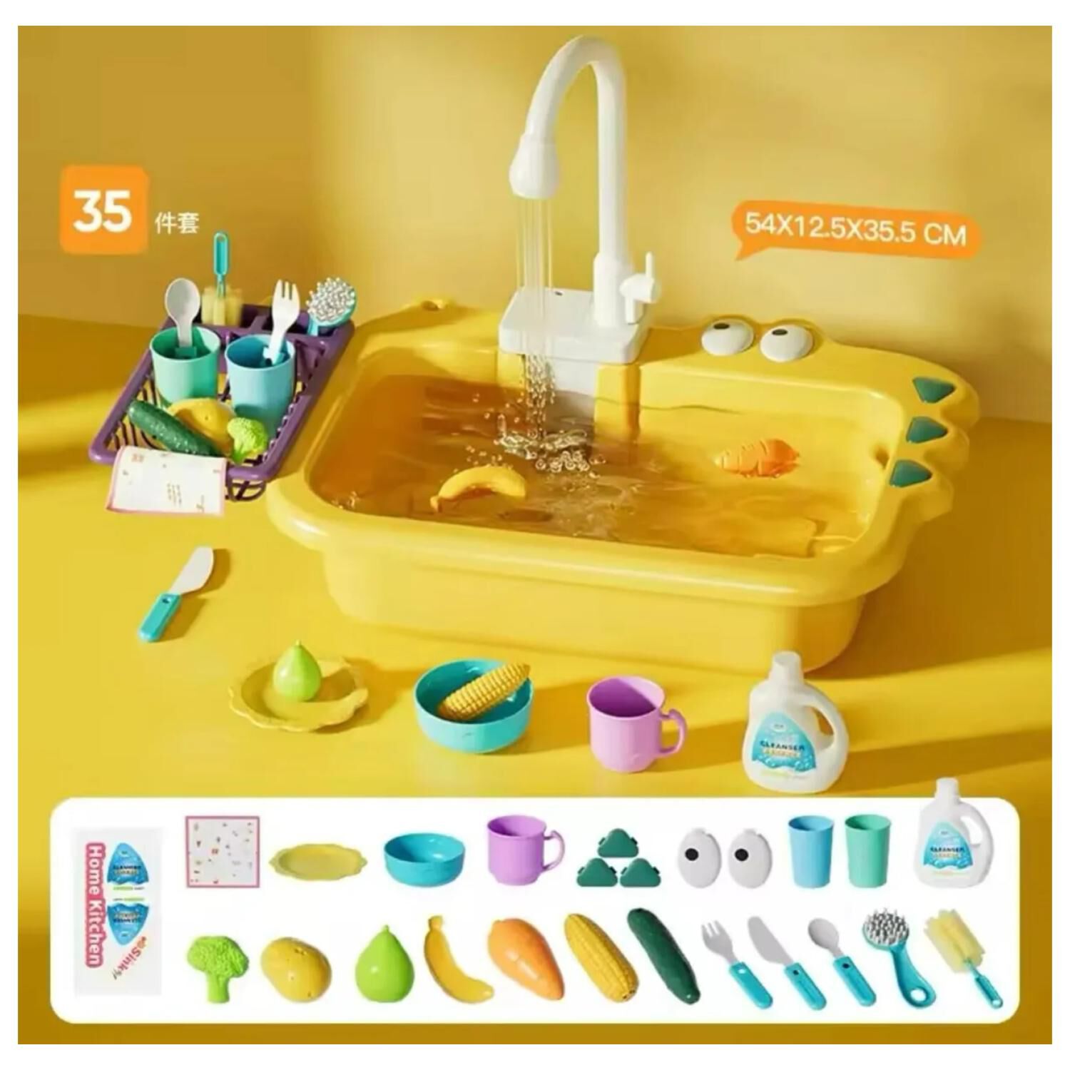 Juguete Fregadero De Cocina Con Accesorios Infantil image number 2.0