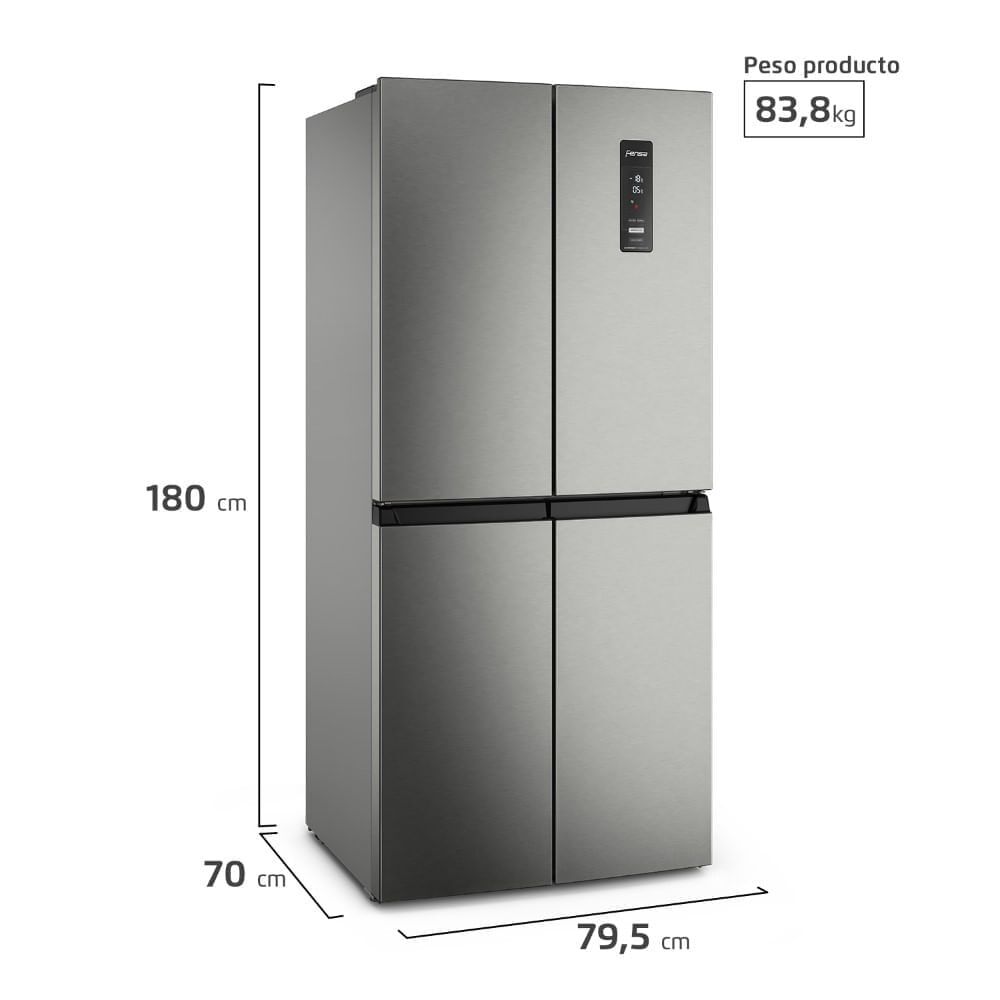 Refrigerador Fensa 401l No Frost 4 Puertas Inverter Dq79su image number 2.0