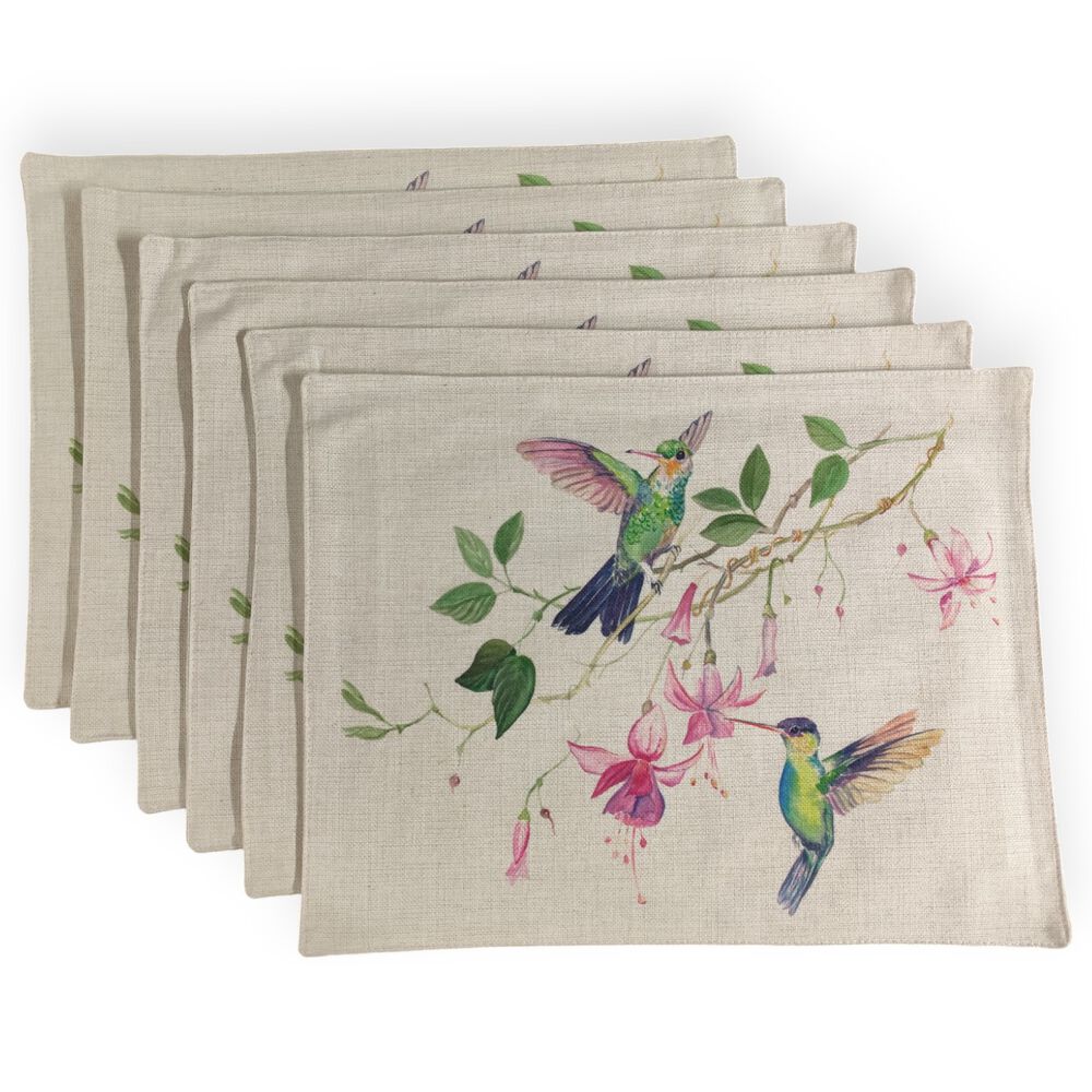 Set 6 Individuales De Lino 35x45 Repelente A Liquido-antimancha Md12 image number 1.0