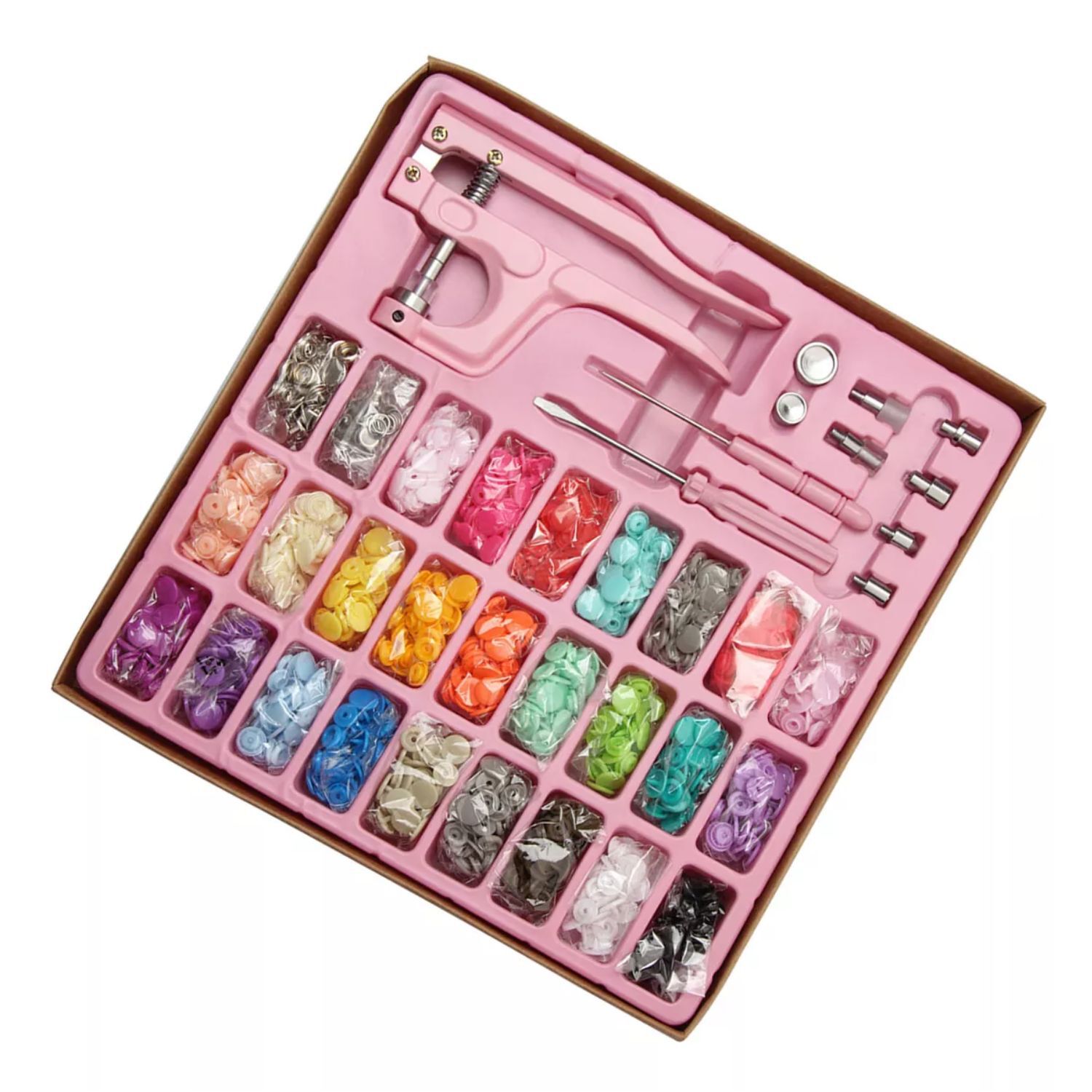 Set Alicate Snap 300 Botones De Plasticos Metal A Presion image number 2.0