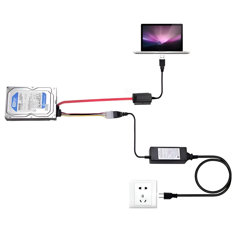 Adaptador Usb 2.0 Para Discos Ide / Sata Con Fuente De Poder image number 7.0