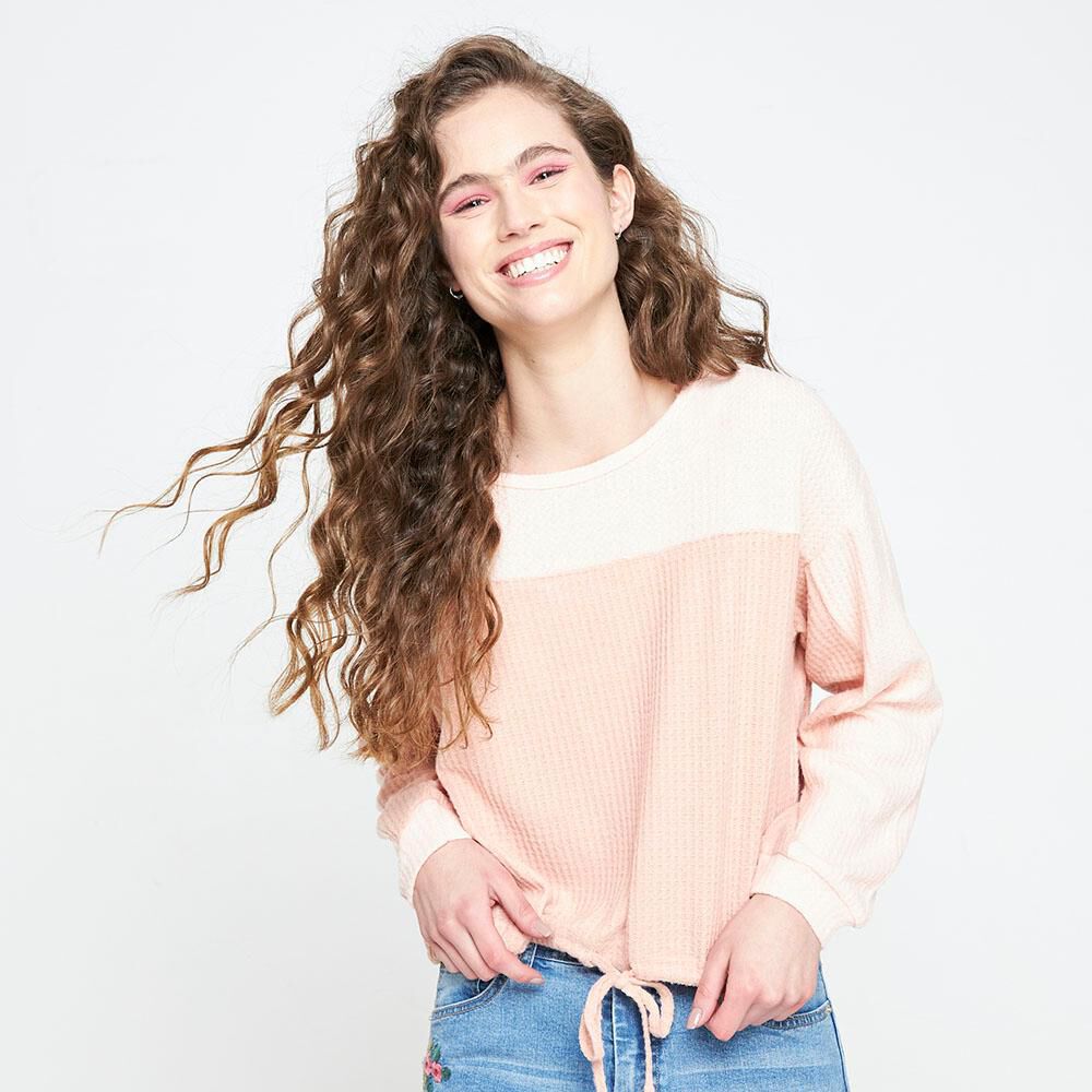 Sweater Bloque Color Ajustable Corto Mujer Freedom image number 0.0