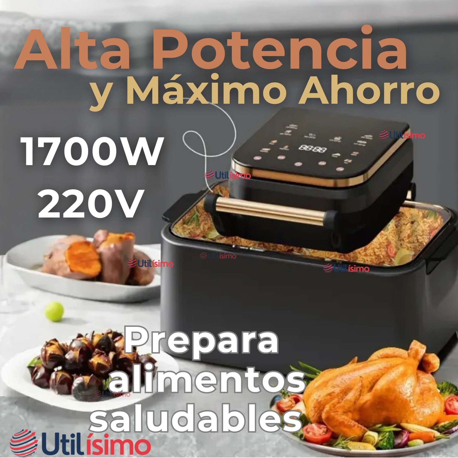 Freidora De Aire Ventana De Vidrio Capacidad 12 Litros 1700w De Potencia image number 3.0