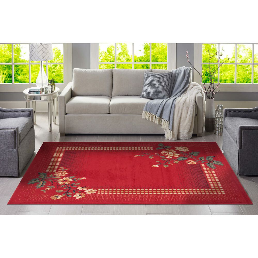 Bajada De Cama Hortensia Rojo 50x90 image number 1.0