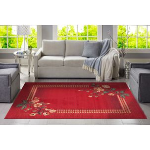 Bajada De Cama Hortensia Rojo 50x90