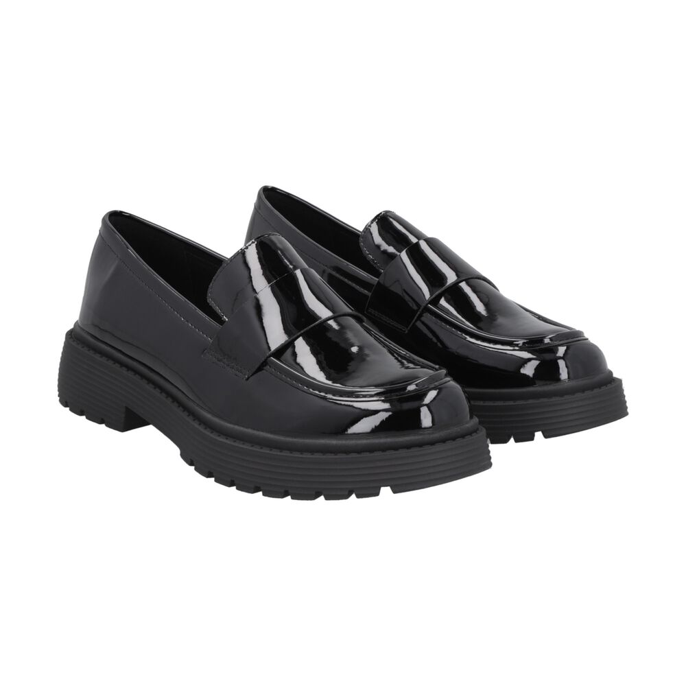 Mocas&iacute;n Mujer Negro Plataforma Glossy Police image number 4.0