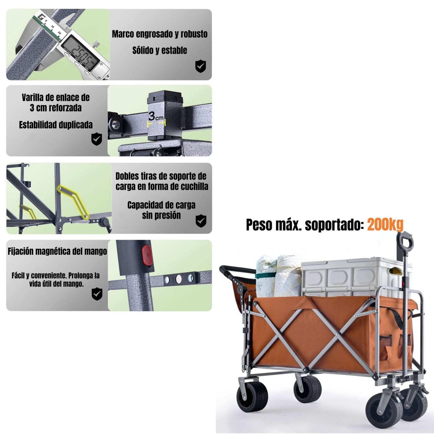 Carro Camping Expandible Con Mesa Multifuncional Mule image number 4.0
