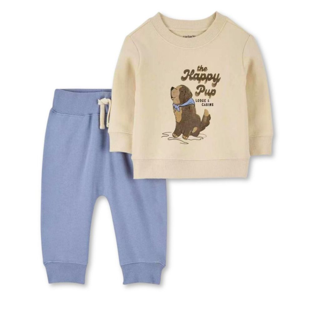 Set 2 Piezas Conjunto Buzo Poleron Niño 100% Algodon Happy Pup image number 0.0