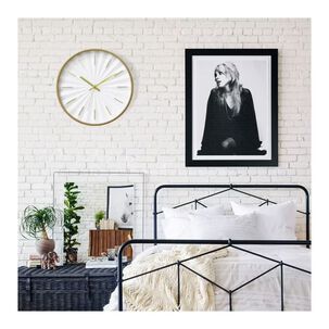 Reloj De Pared Minimalista De Oro Blanco 30cm