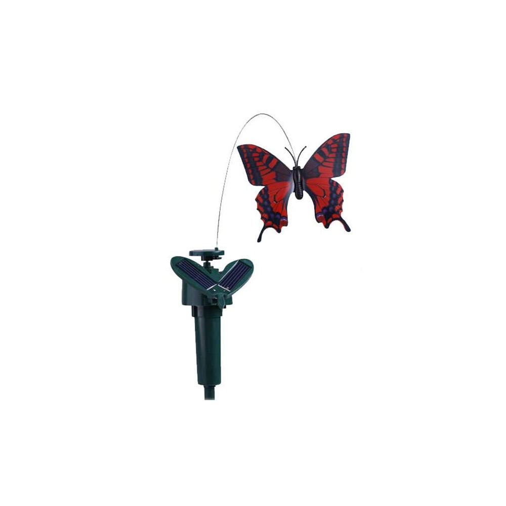 Mariposa Solar Con Iluminaci&oacute;n Y Movimiento Para Jard&iacute;n - Ps image number 0.0