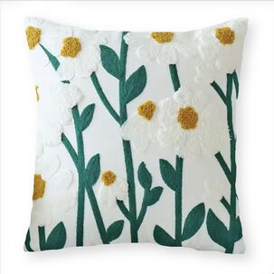 Cojin Bordado 45x45 Cm Margarita
