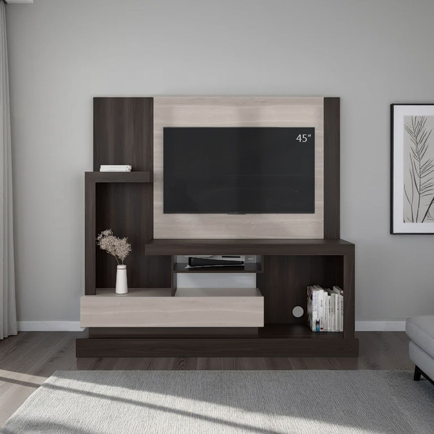 Estante Tv 55" 1 Puerta 180x172,2x41,5 Cm image number 4.0