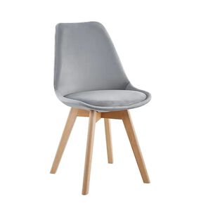 Silla Tulip Velvet Gris
