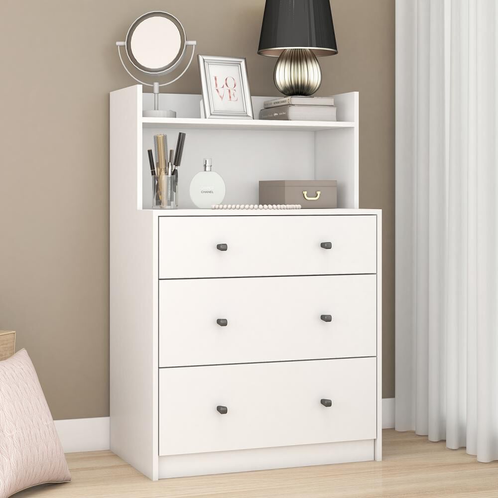 Cómoda Vekka Home Comoda White / 3 Cajones image number 4.0